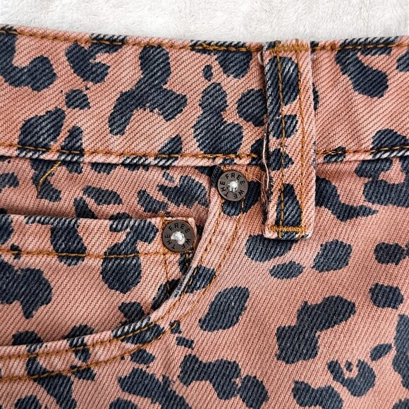 Free People We The Free Skirt | Leopard Zip Denim Mini | Size 28 - Picture 7 of 7
